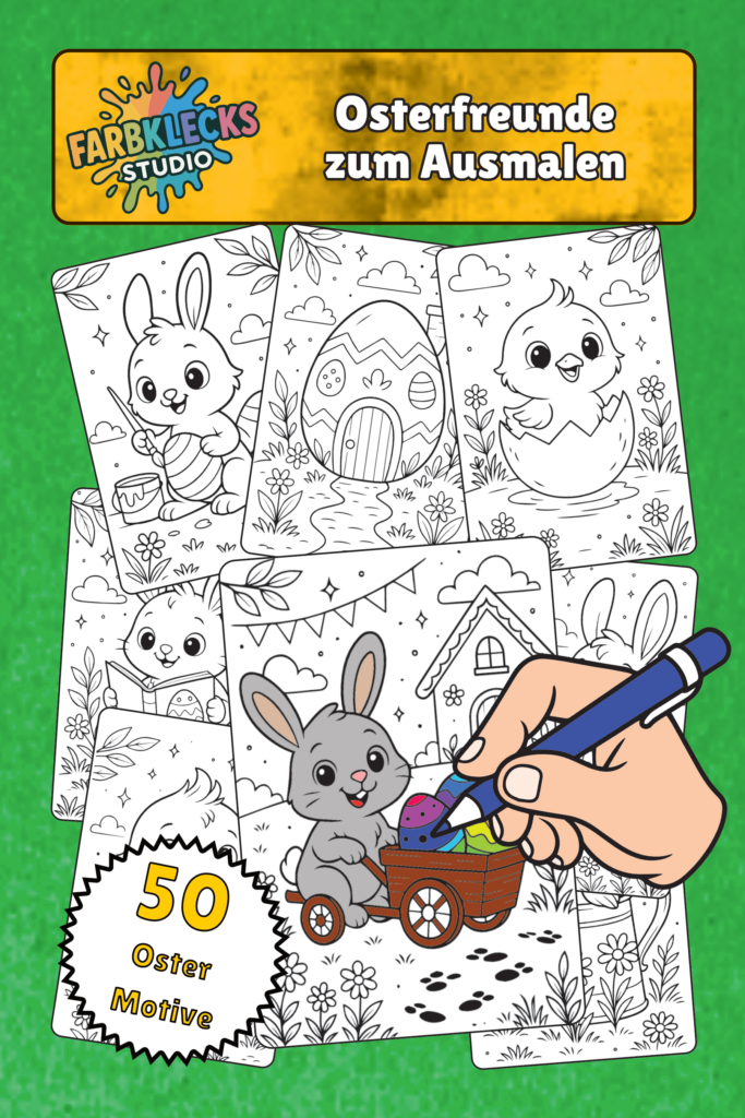 Osterfreunde zum Ausmalen