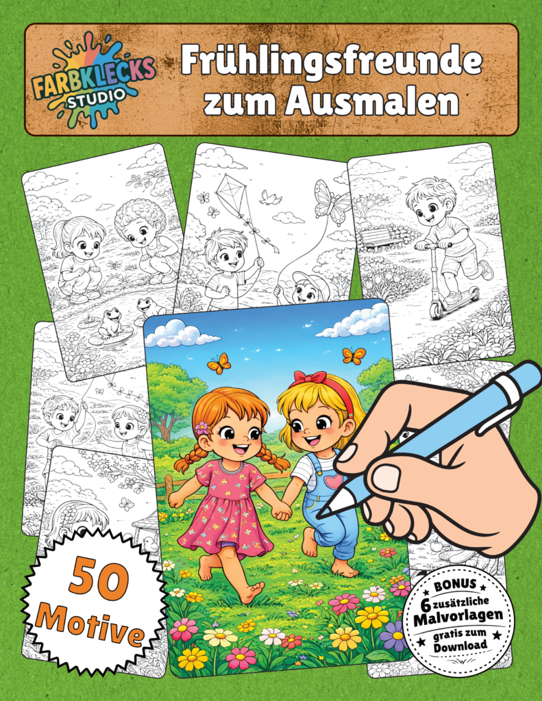 Frühlingsfreunde zum Ausmalen